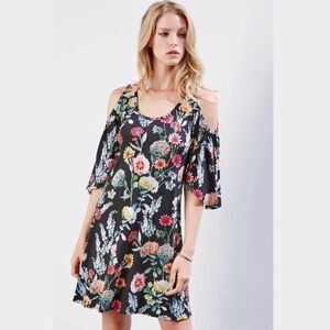 Karen Kane Womens Cold Shoulder Floral Print